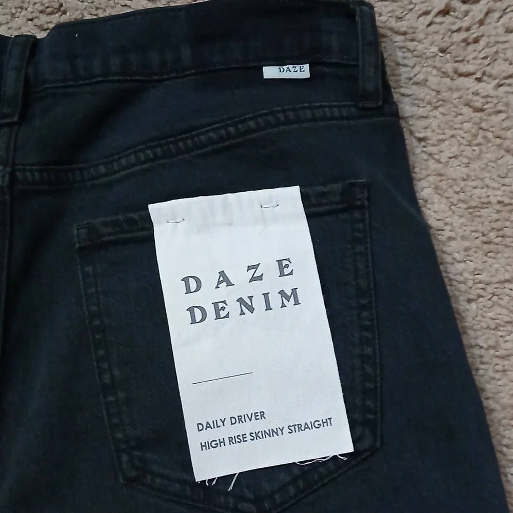 Daze High Rise Skinny Straight Jeans 30.0 - Picture 6 of 6